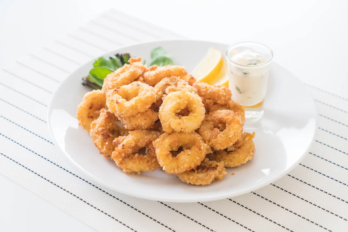 Calamar crocant cu lămâie la Airfryer