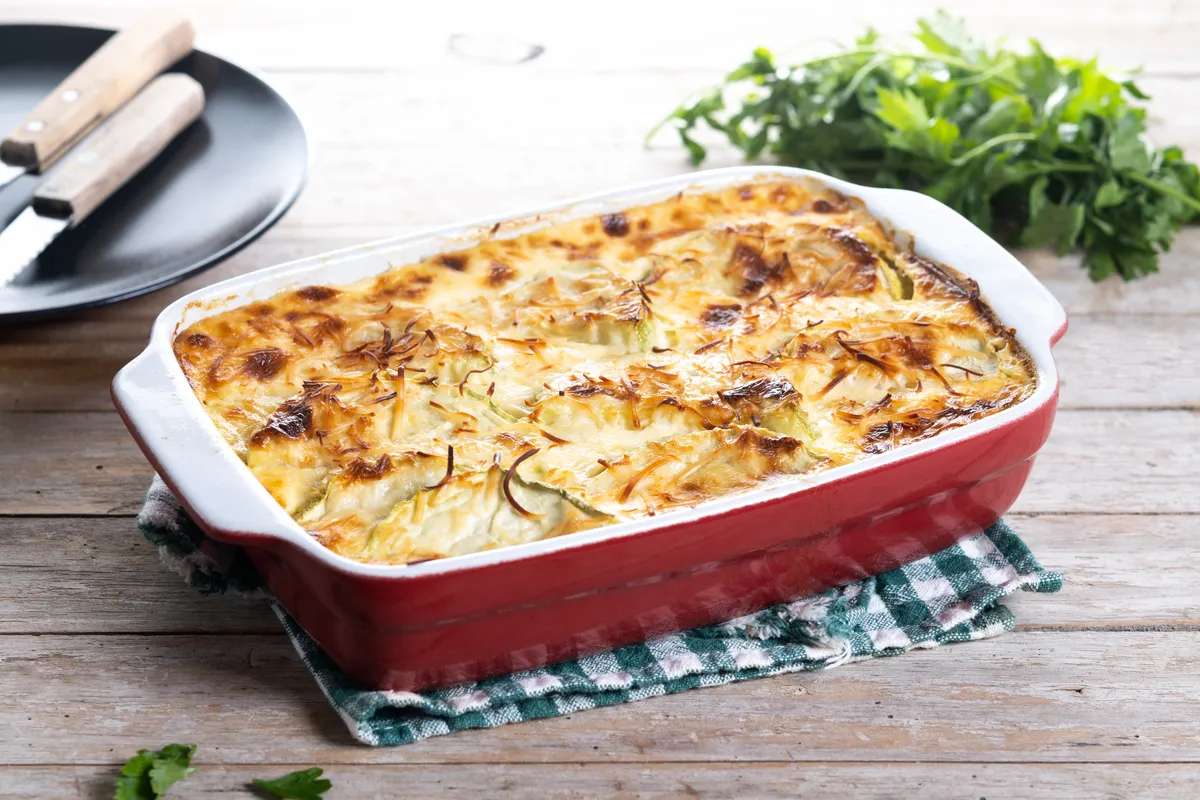 Cartofi gratinați cu lapte vegetal