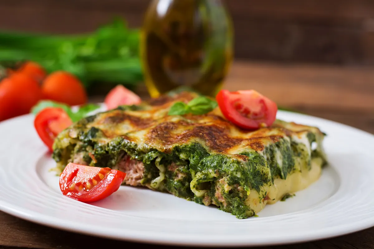 Frittata cu brânză și spanac