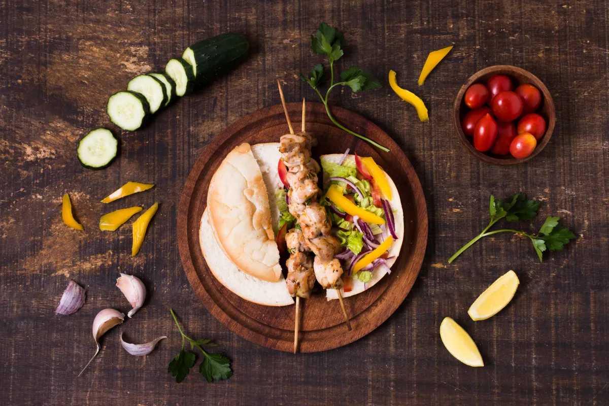 Kebab de pui cu legume la Airfryer