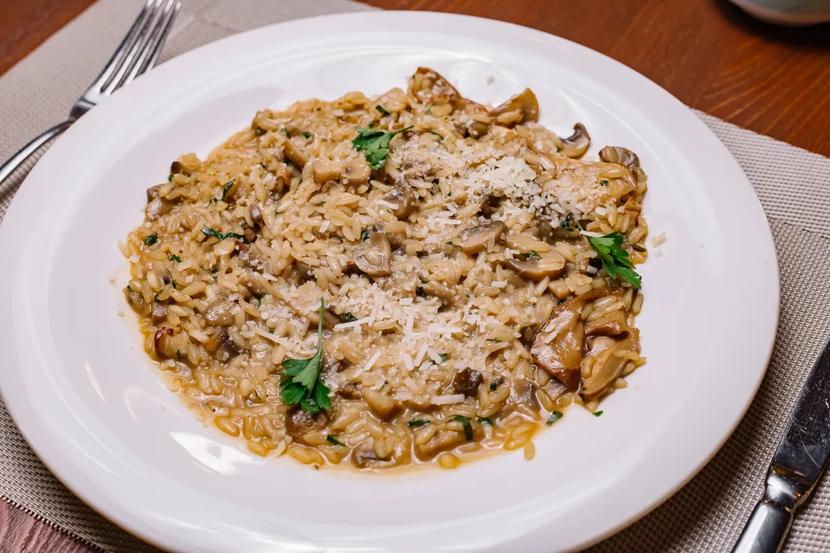 Risotto cu ciuperci și parmezan