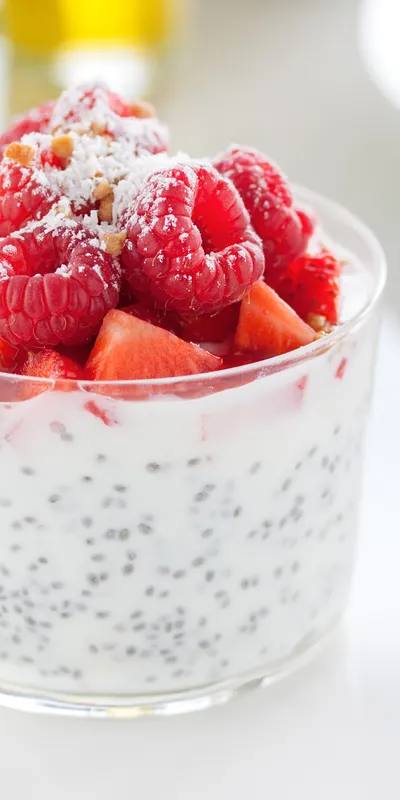 Budincă de chia cu lapte de cocos