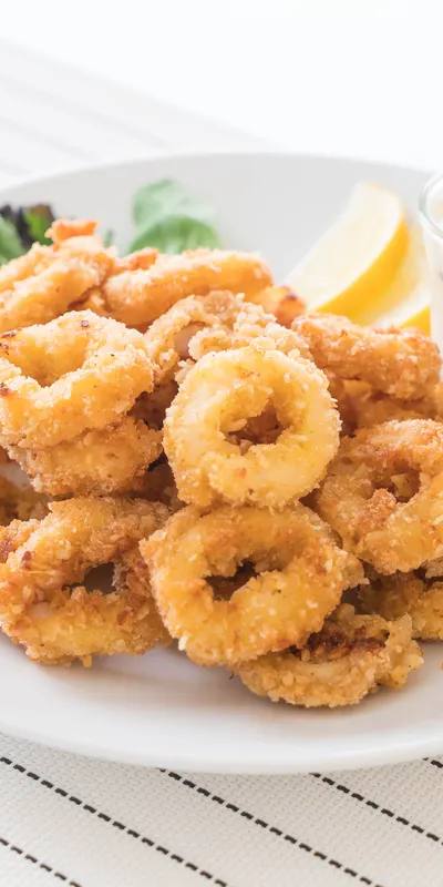 Calamar crocant cu lămâie la Airfryer