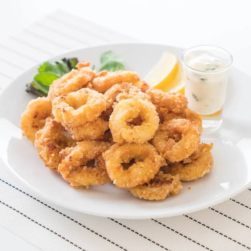 Calamar crocant cu lămâie la Airfryer