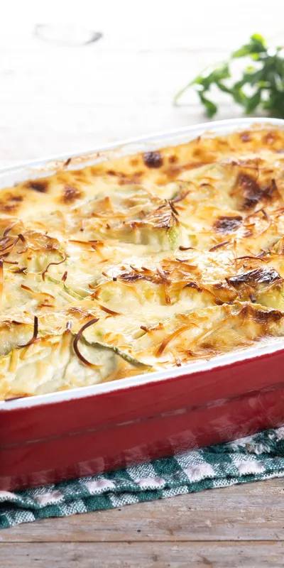 Cartofi gratinați cu lapte vegetal