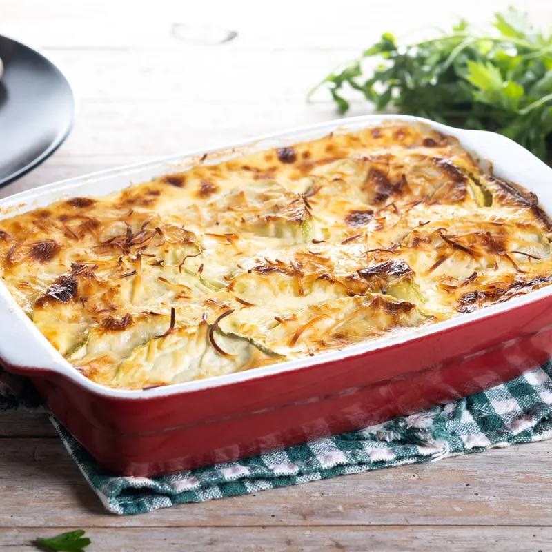Cartofi gratinați cu lapte vegetal