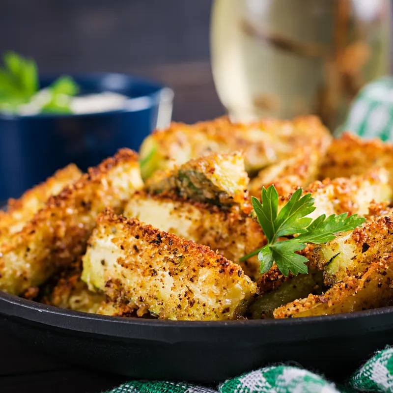 Conopidă crocantă cu pesmet la Airfryer