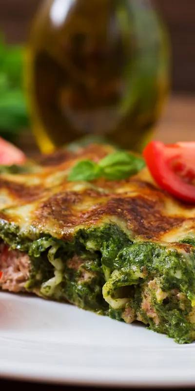 Frittata cu brânză și spanac