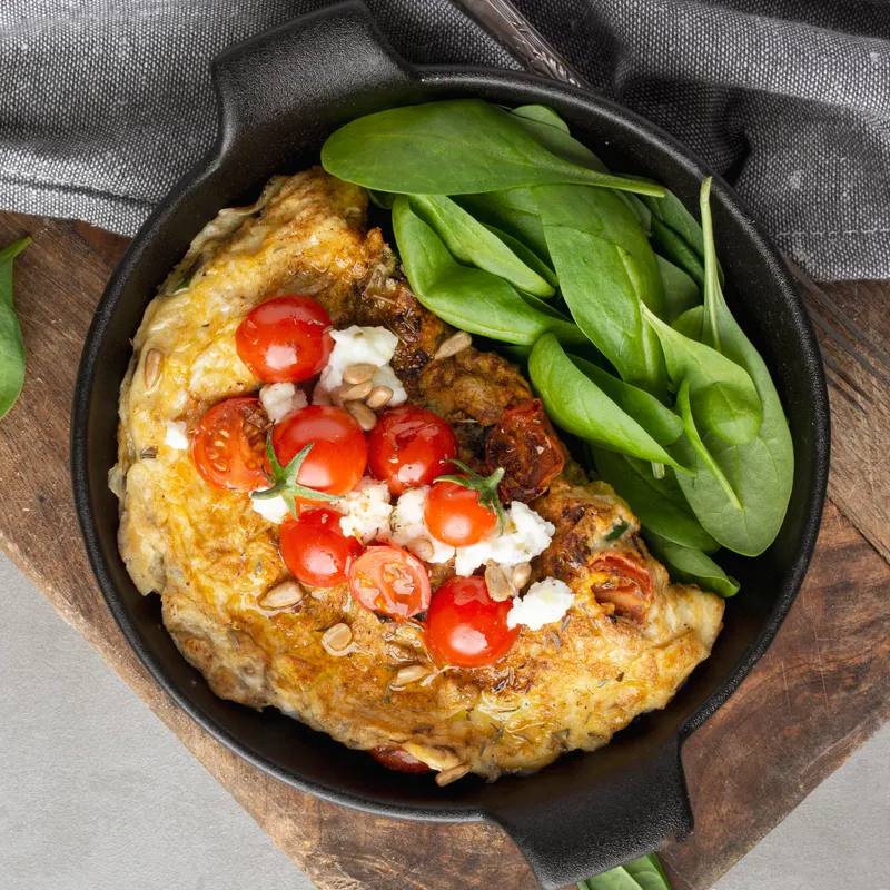 Frittata cu roșii cherry și busuioc