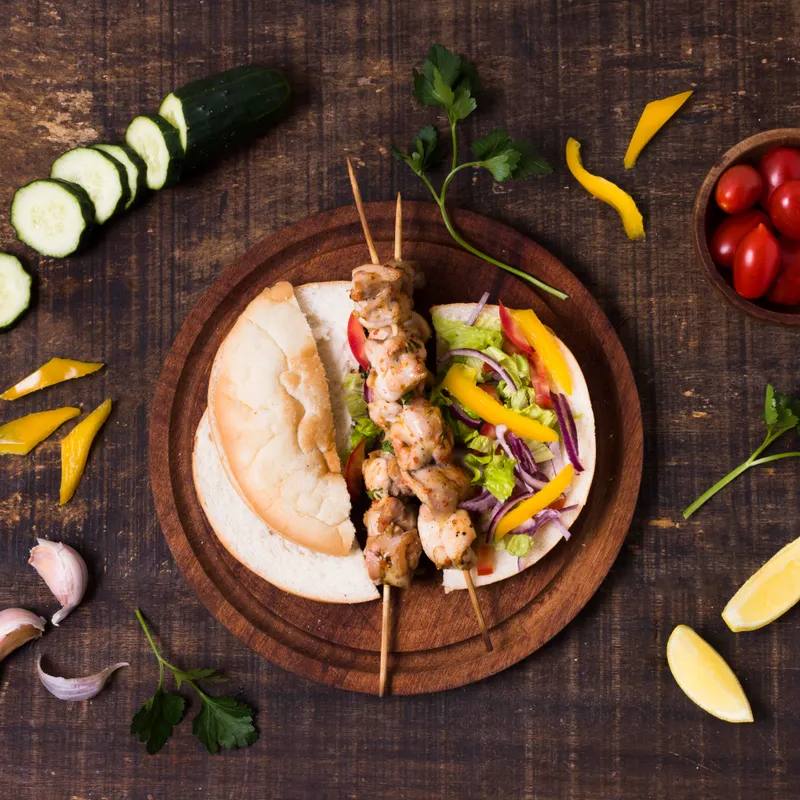 Kebab de pui cu legume la Airfryer