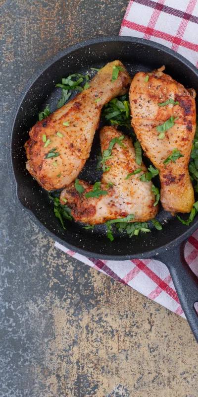 Pulpe de pui marinate în iaurt și usturoi la airfryer